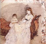 Berthe Morisot Ierma and her daughter Spain oil painting artist